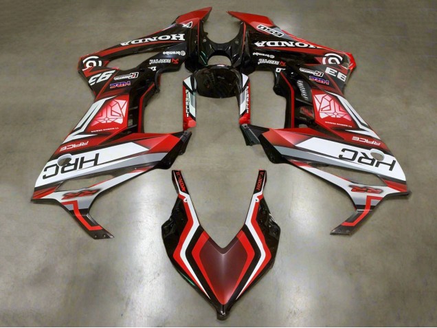 2019-2020 Honda CBR650R Motorcycle Fairings - White Red Glossy Black HRC Australia