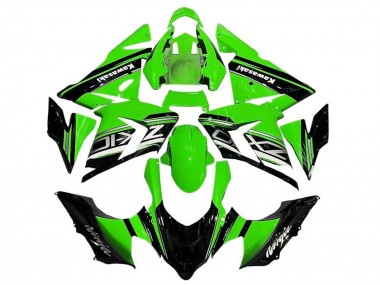 2004-2005 Kawasaki ZX10R Motorcycle Fairings - Black Green Silver Australia