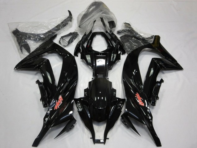 2011-2015 Kawasaki ZX10R Motorcycle Fairings - Glossy Black Red Australia