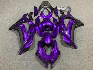2011-2015 Kawasaki ZX10R Motorcycle Fairings - Purple Matte Black Australia
