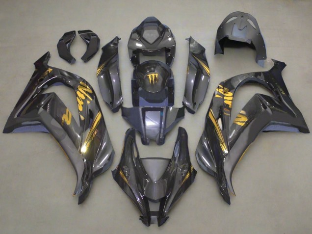 2016-2020 Kawasaki ZX10R Motorcycle Fairings - Faux Carbon Fiber Gold Australia