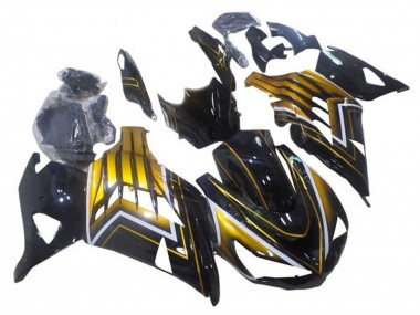 2012-2024 Kawasaki ZX14R ZZR1400 Motorcycle Fairings - Glossy Black Gold Stripe Australia