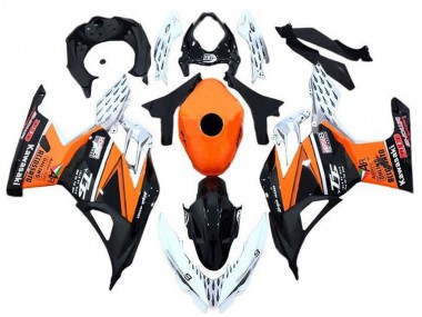 2018-2024 Kawasaki Ninja 400 Motorcycle Fairings - Orange White Black Australia