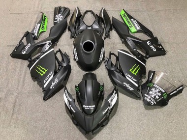 2018-2024 Kawasaki Ninja 400 Motorcycle Fairings - Matte Black White Green Monster Snow Australia