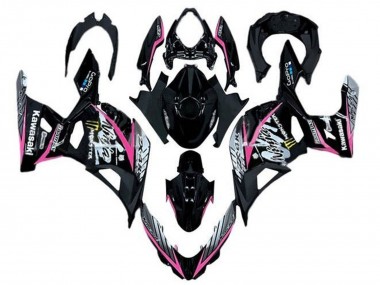 2018-2024 Kawasaki Ninja 400 Motorcycle Fairings - Glossy Black Pink White Australia