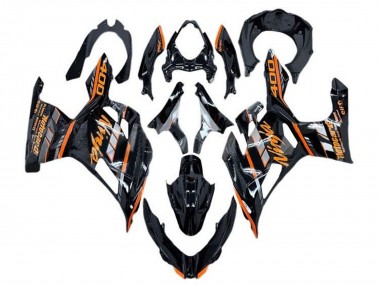 2018-2024 Kawasaki Ninja 400 Motorcycle Fairings - Glossy Black Orange Grey Australia