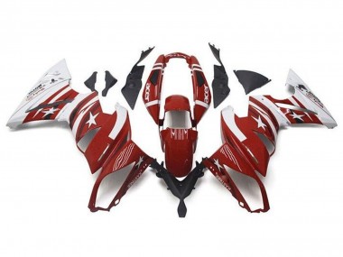 2009-2011 Kawasaki Ninja 650 EX650 Motorcycle Fairings - Red White Star Acer Australia