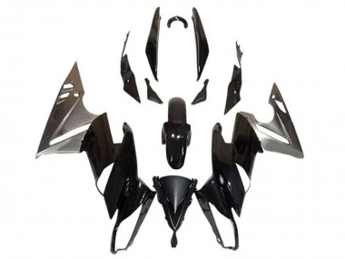2009-2011 Kawasaki Ninja 650 EX650 Motorcycle Fairings - Glossy Black Silver Australia