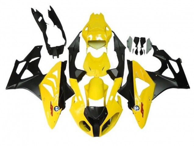 2009-2014 BMW S1000RR Motorcycle Fairings - Yellow Matte Black Australia