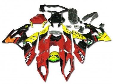 2009-2014 BMW S1000RR Motorcycle Fairings - Yellow Red Black Shark Australia