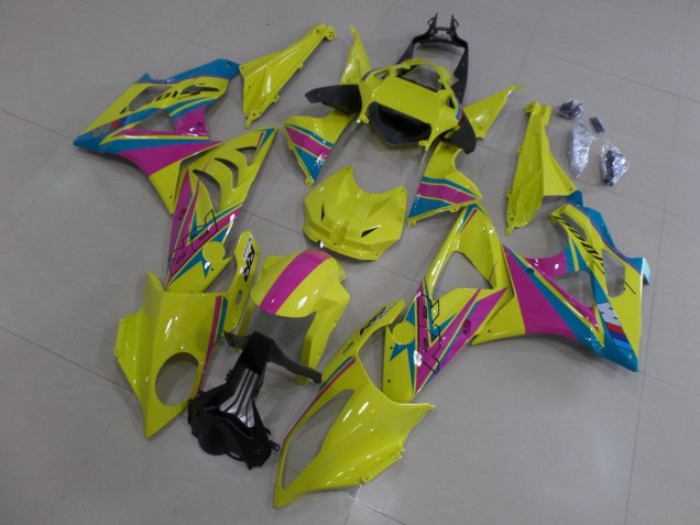 2009-2014 BMW S1000RR Motorcycle Fairings - Yellow Pink Blue Australia