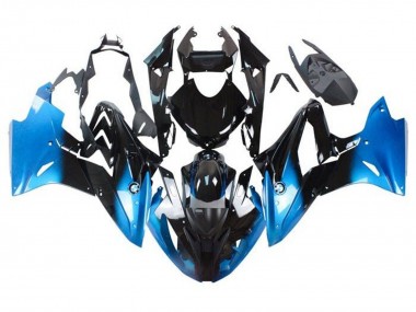 2017-2018 BMW S1000RR Motorcycle Fairings - Blue Glossy Black Fade Australia