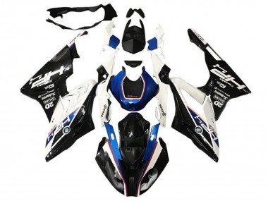 2017-2018 BMW S1000RR Motorcycle Fairings - White Blue Glossy Black HP Australia