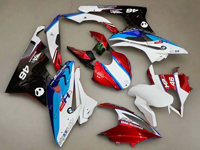 2019-2022 BMW S1000RR Motorcycle Fairings - White Red Blue HP Australia