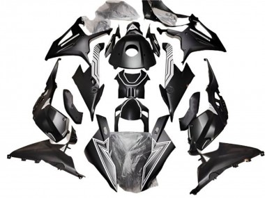 2019-2022 BMW S1000RR Motorcycle Fairings - Matte Black White Lines Australia