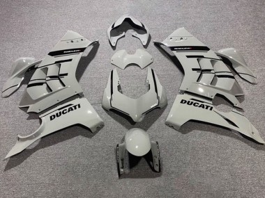 2020-2021 Ducati Panigale V4 V4S Motorcycle Fairings - Grey Glossy Black Australia