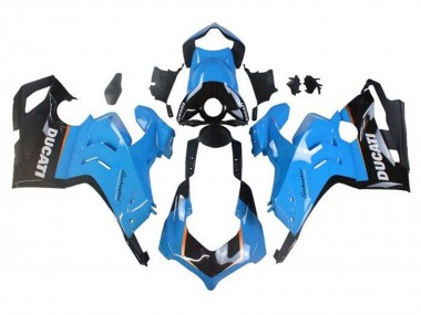2020-2021 Ducati Panigale V4 V4S Motorcycle Fairings - Light Blue Orange Glossy Black Australia