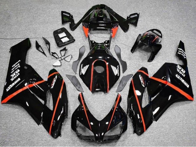 2004-2005 Honda CBR1000RR Motorcycle Fairings - Glossy Black Red Stripe Australia