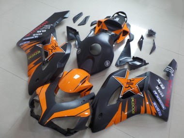 2004-2005 Honda CBR1000RR Motorcycle Fairings - Orange Matte Black Rockstar Australia