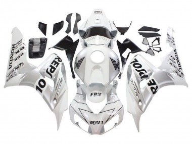 2006-2007 Honda CBR1000RR Motorcycle Fairings - White Silver Black Repsol Australia