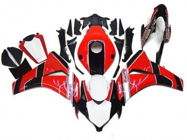 2008-2011 Honda CBR1000RR Motorcycle Fairings - Red White Glossy Black Stripe Australia