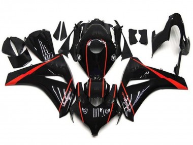2008-2011 Honda CBR1000RR Motorcycle Fairings - Glossy Black Red Stripe Australia