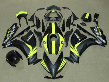 2012-2016 Honda CBR1000RR Motorcycle Fairings - Matte Black Yellow Stripe Australia