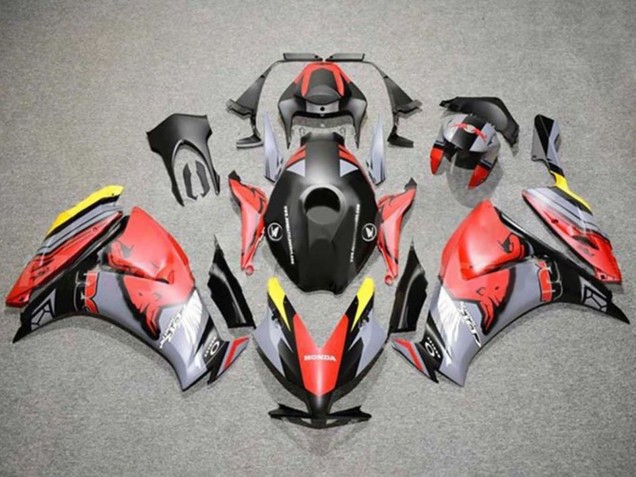 2012-2016 Honda CBR1000RR Motorcycle Fairings - Red Yellow Grey Matte Black Red Bull Australia