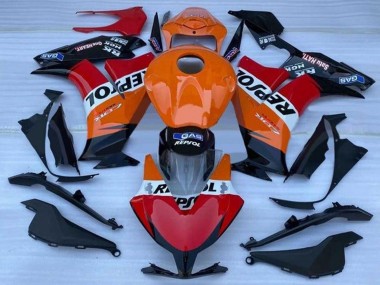 2012-2016 Honda CBR1000RR Motorcycle Fairing - Orange White Red Glossy Black Repsol Australia