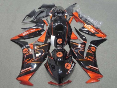 2012-2016 Honda CBR1000RR Motorcycle Fairings - Orange Glossy Black BACARDI Australia