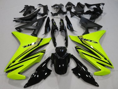 2016-2018 Honda CBR500R Motorcycle Fairings - Neon Yellow Glossy Black Australia