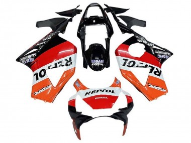 2002-2003 Honda CBR900RR 954 Motorcycle Fairings - White Orange Red Glossy Black Repsol Australia