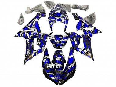 2005-2006 Kawasaki ZX6R Motorcycle Fairings - Blue Camouflage Australia