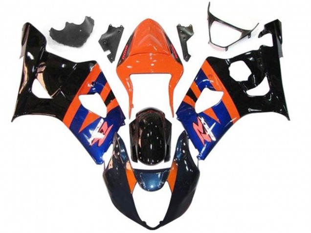 2003-2004 Suzuki GSXR 1000 Motorcycle Fairings - Orange Blue Glossy Black Australia