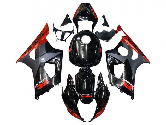 2003-2004 Suzuki GSXR 1000 Motorcycle Fairings - Glossy Black Matte Black Orange Australia