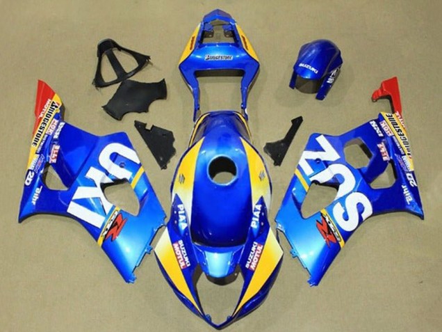 2003-2004 Suzuki GSXR 1000 Motorcycle Fairings - Blue Yellow Red White Motul Australia