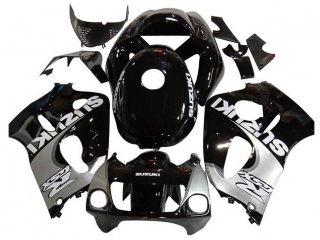 1996-2000 Suzuki GSXR 600 / GSXR 750 Motorcycle Fairings - Black Silver Australia