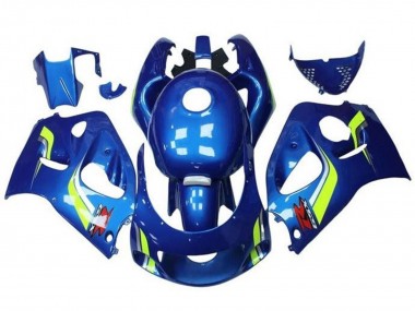 1996-2000 Suzuki GSXR 600 / GSXR 750 Motorcycle Fairings - Blue Yellow White Australia