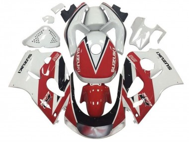 1996-2000 Suzuki GSXR 600 / GSXR 750 Motorcycle Fairings - Red White Black Stripe Australia