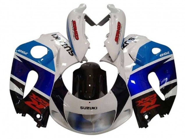 1996-2000 Suzuki GSXR 600 / GSXR 750 Motorcycle Fairings - White Black Double Blue Red Australia