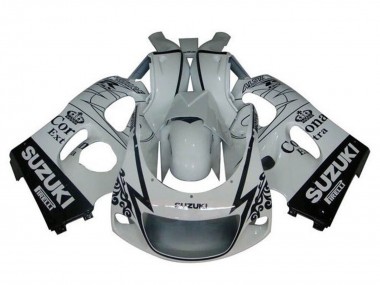 1996-2000 Suzuki GSXR 600 / GSXR 750 Motorcycle Fairings - White Black Tribal Corona Australia