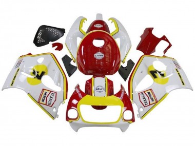 1996-2000 Suzuki GSXR 600 / GSXR 750 Motorcycle Fairings - White Red Yellow Texaco Australia