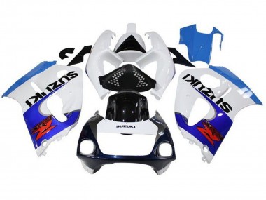 1996-2000 Suzuki GSXR 600 / GSXR 750 Motorcycle Fairings - White Triple Blue Black Red Australia