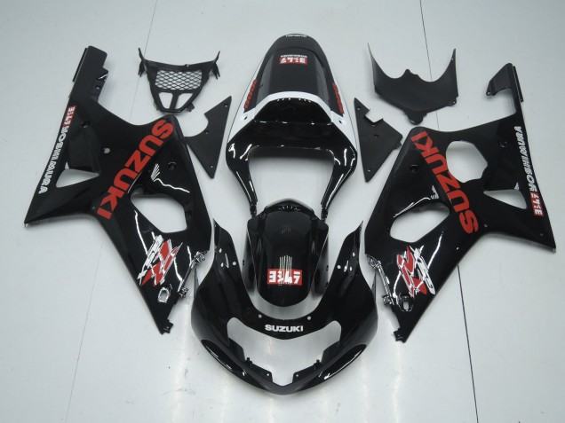 2001-2003 Suzuki GSXR 600 / GSXR 750 Motorcycle Fairings - Glossy Black Red White Yoshimura Australia