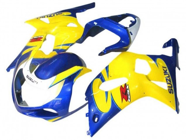 2001-2003 Suzuki GSXR 600 / GSXR 750 Motorcycle Fairings - Blue Yellow White Australia