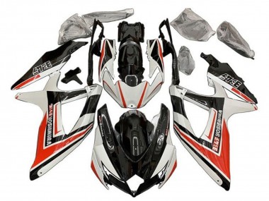 2008-2010 Suzuki GSXR 600 / GSXR 750 Motorcycle Fairings - White Orange Glossy Black Yoshimura Australia