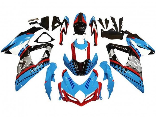 2008-2010 Suzuki GSXR 600 / GSXR 750 Motorcycle Fairings - Blue Red Black Shape Australia