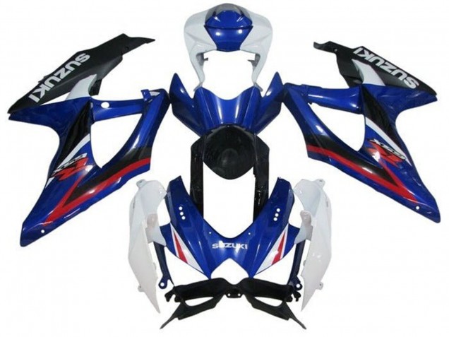 2008-2010 Suzuki GSXR 600 / GSXR 750 Motorcycle Fairings - White Blue Red Black Australia