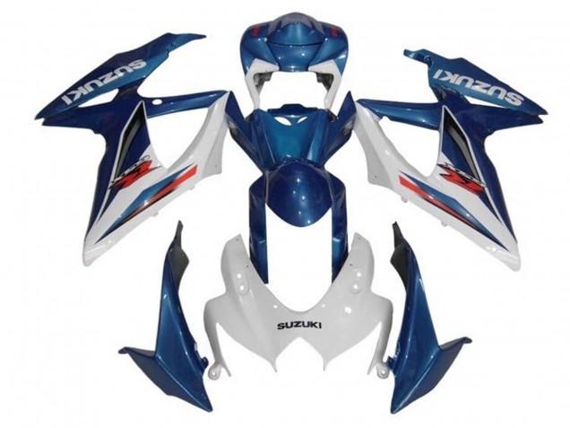 2008-2010 Suzuki GSXR 600 / GSXR 750 Motorcycle Fairings - Blue White Red Australia