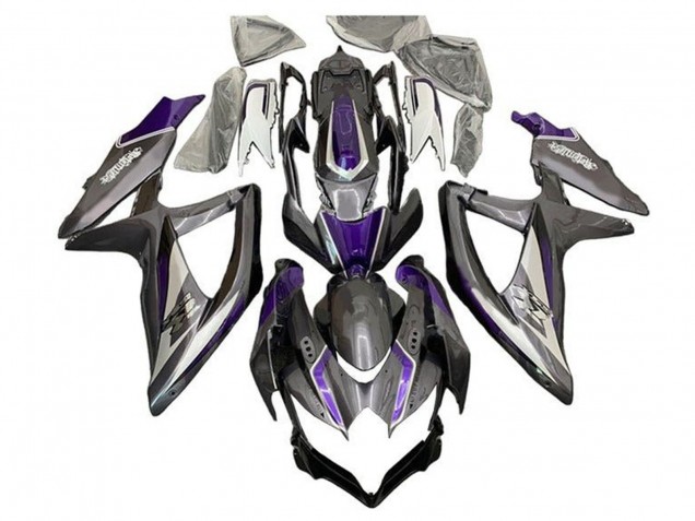 2008-2010 Suzuki GSXR 600 / GSXR 750 Motorcycle Fairings - Silver Grey Purple Australia
